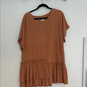 Free people Women's Brown Ruffle dress